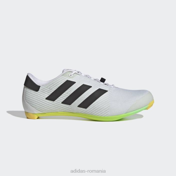 Adidas pantofii de ciclism rutier albi bărbați alb/negru/verde fascicul 2JBN20054