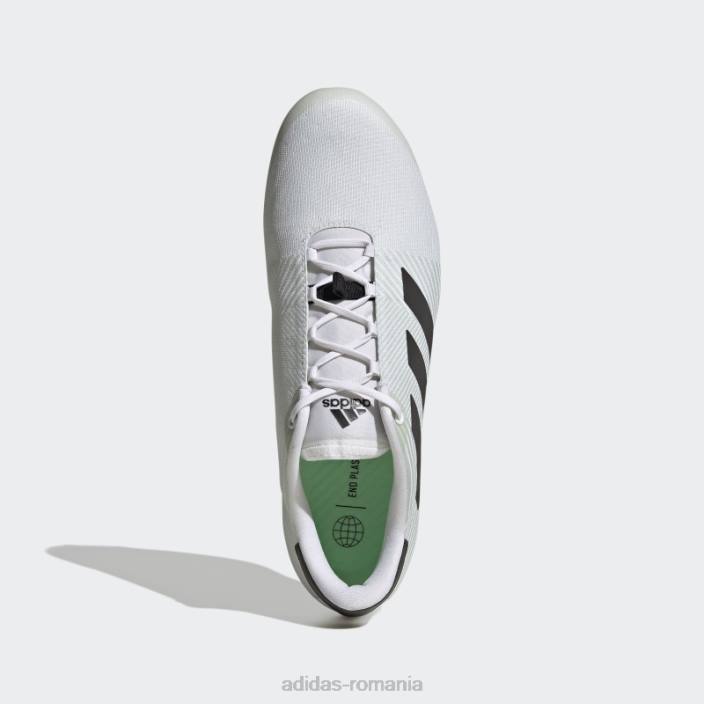 Adidas pantofii de ciclism rutier albi bărbați alb/negru/verde fascicul 2JBN20054