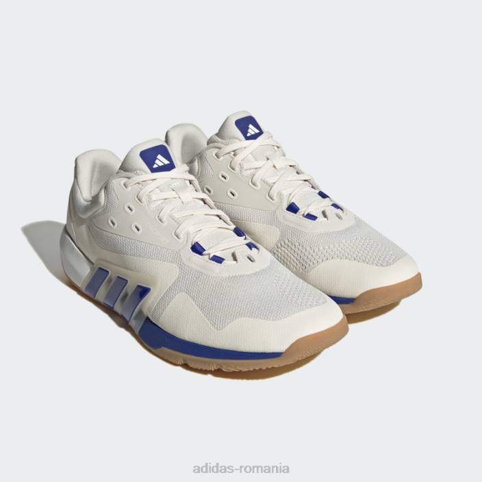 Adidas pantofi antrenori dropset albi bărbați alb/albastru/gumă 2JBN3668