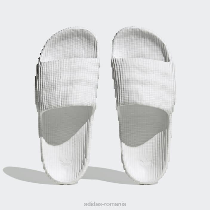 Adidas adilette 22 diapozitive albe bărbați alb negru 2JBN3866