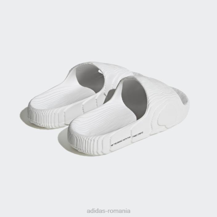 Adidas adilette 22 diapozitive albe bărbați alb negru 2JBN3866