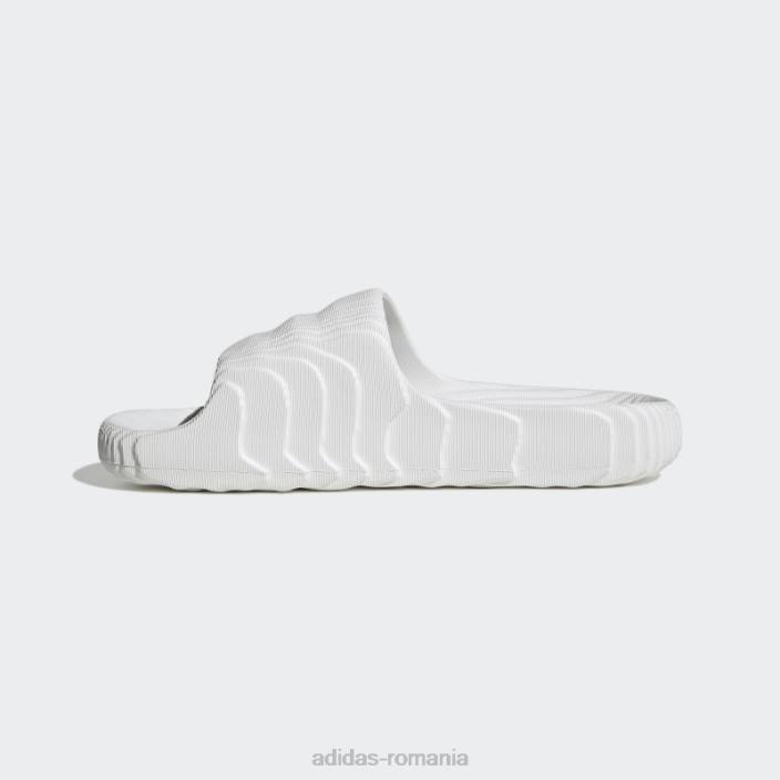 Adidas adilette 22 diapozitive albe bărbați alb negru 2JBN3866