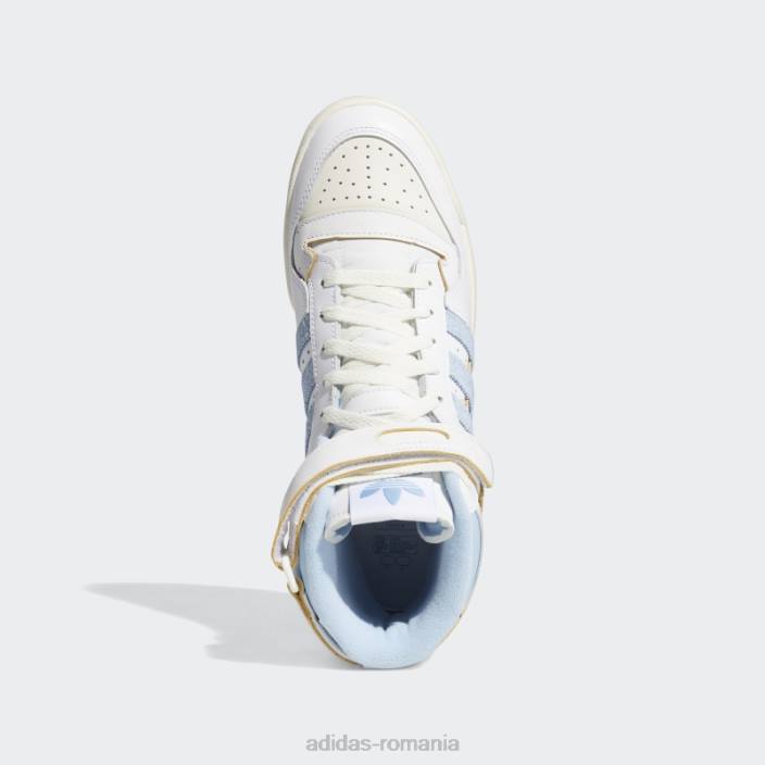 Adidas alb forum 84 pantofi înalți bărbați alb/cer 2JBN4054