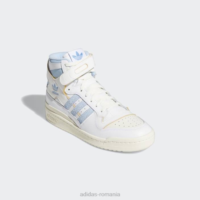 Adidas alb forum 84 pantofi înalți bărbați alb/cer 2JBN4054