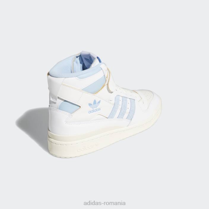 Adidas alb forum 84 pantofi înalți bărbați alb/cer 2JBN4054