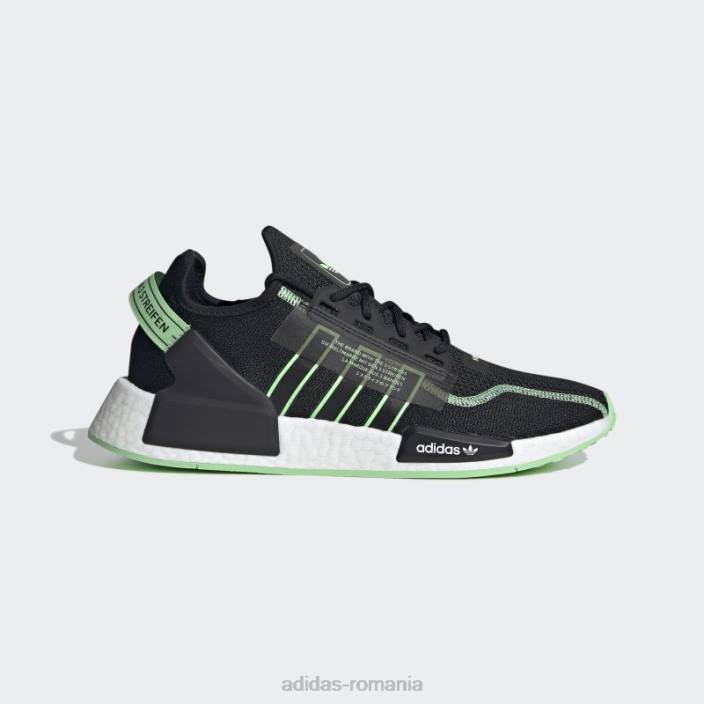 Adidas alb nmd-r1 v2 pantofi moda bărbați negru/glory menta/alb 2JBN611