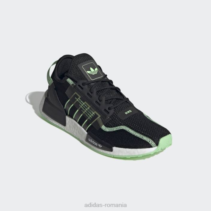 Adidas alb nmd-r1 v2 pantofi moda bărbați negru/glory menta/alb 2JBN611