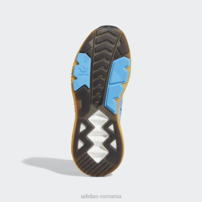 Adidas amber zx 5k boost pantofi moda bărbați gri/papură/chihlimbar 2JBN657