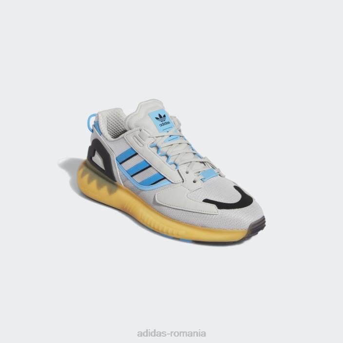 Adidas amber zx 5k boost pantofi moda bărbați gri/papură/chihlimbar 2JBN657