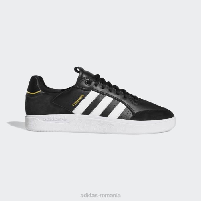 Adidas auriu metalic tyshawn pantofi jos moda bărbați negru/alb/auriu metalic 2JBN514