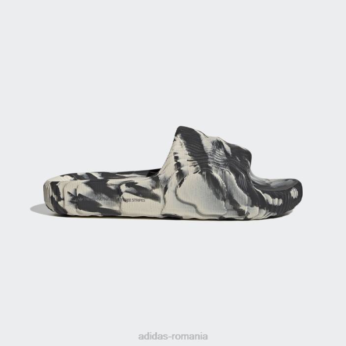 Adidas carbon adilette 22 tobogane bărbați carbon/aluminiu 2JBN4156
