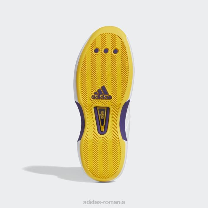 Adidas crazy 1 pantofi albi bărbați alb/auriu/violet 2JBN4688