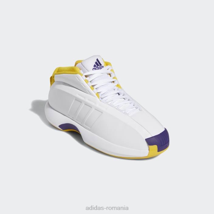 Adidas crazy 1 pantofi albi bărbați alb/auriu/violet 2JBN4688