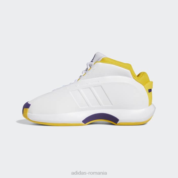 Adidas crazy 1 pantofi albi bărbați alb/auriu/violet 2JBN4688