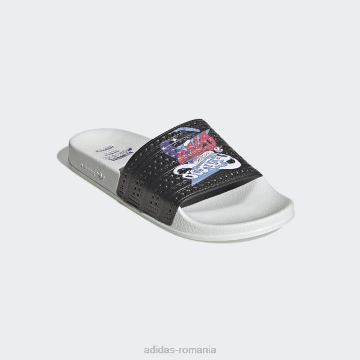 Adidas diapozitive adilette negru/alb bărbați alb negru 2JBN706