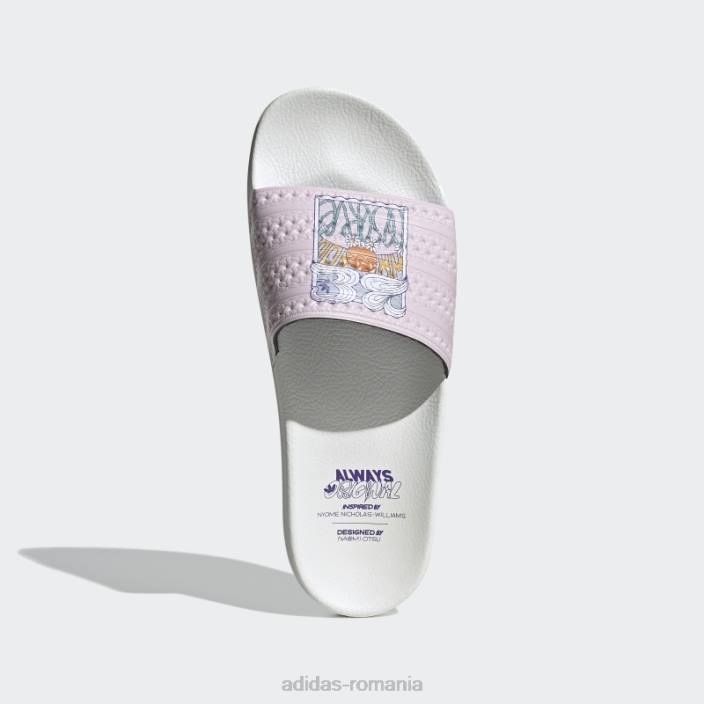 Adidas diapozitive adilette roz bărbați roz/alb 2JBN674