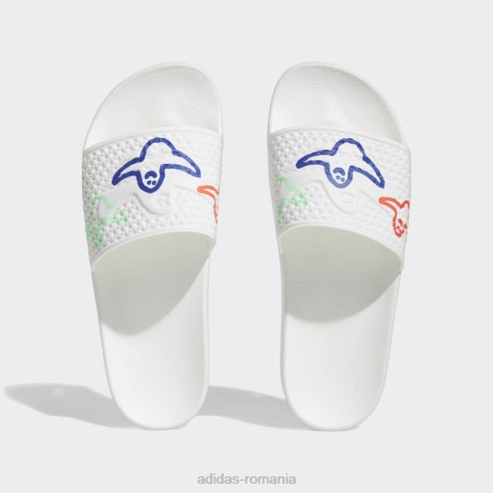 Adidas diapozitive albe shmoofoil adidas bărbați alb/roșu/mentă 2JBN4167