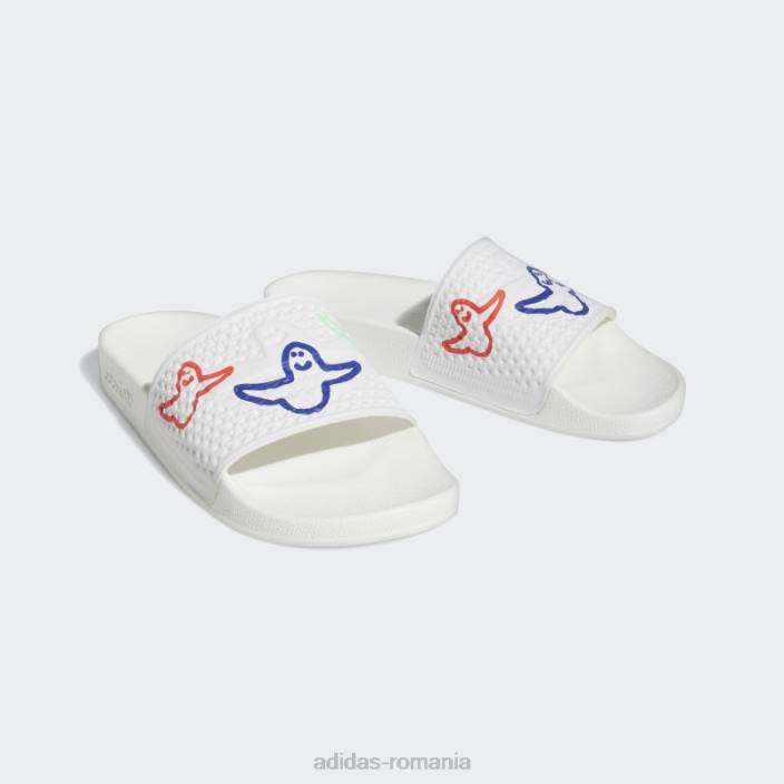 Adidas diapozitive albe shmoofoil adidas bărbați alb/roșu/mentă 2JBN4167