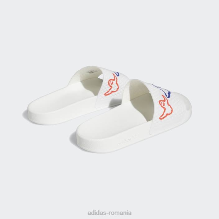 Adidas diapozitive albe shmoofoil adidas bărbați alb/roșu/mentă 2JBN4167