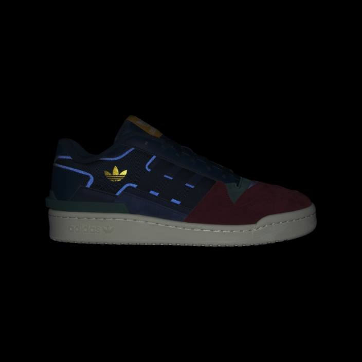 Adidas forum exhib low 2.0 pantofi coll burgundy adidas bărbați coll burgundy/marine/verde 2JBN4728