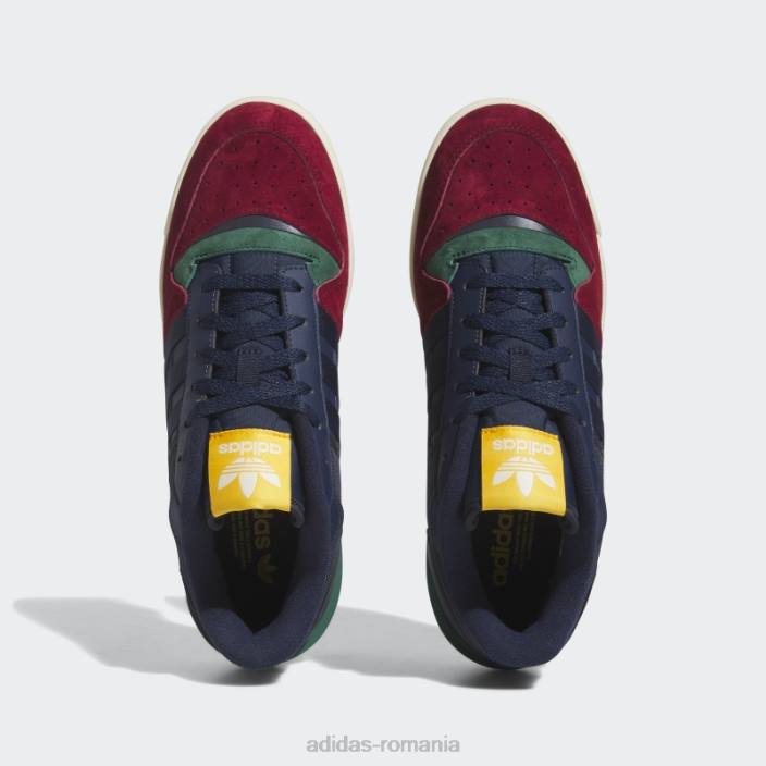 Adidas forum exhib low 2.0 pantofi coll burgundy adidas bărbați coll burgundy/marine/verde 2JBN4728