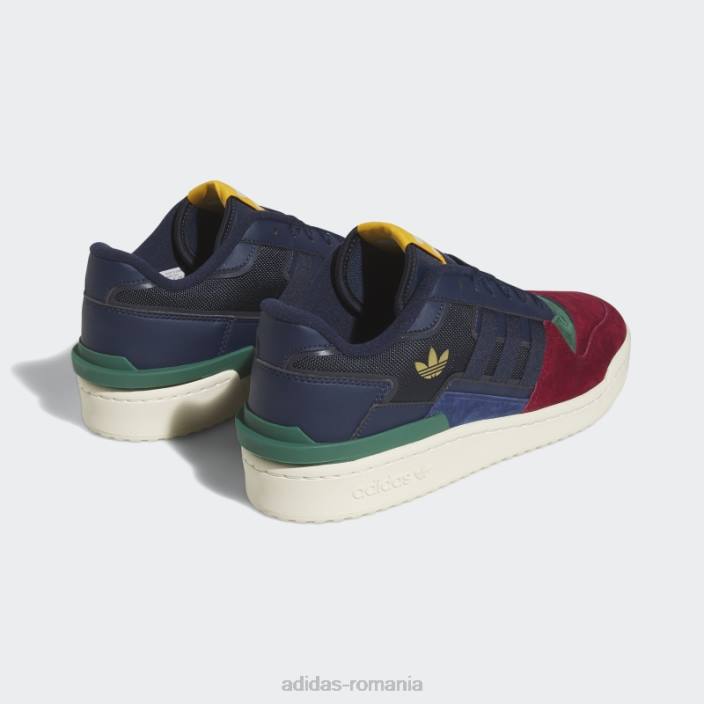 Adidas forum exhib low 2.0 pantofi coll burgundy adidas bărbați coll burgundy/marine/verde 2JBN4728