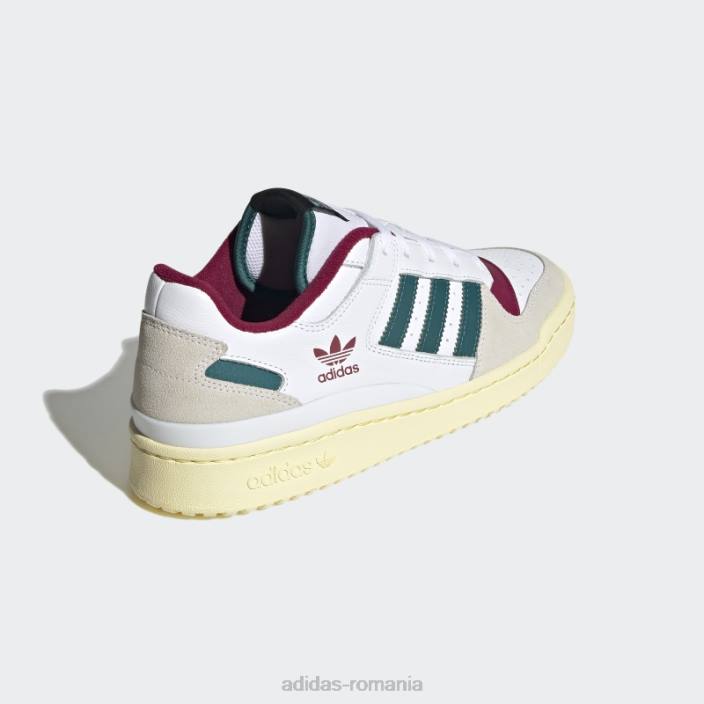 Adidas forum low cl pantofi albi bărbați alb/teal/visiniu 2JBN704