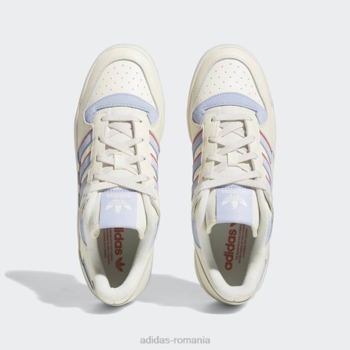 Adidas forum low pantofi clasici albastru zori bărbați alb/albastru zori/rosu 2JBN168