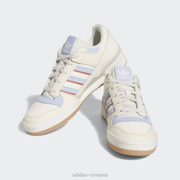 Adidas forum low pantofi clasici albastru zori bărbați alb/albastru zori/rosu 2JBN168
