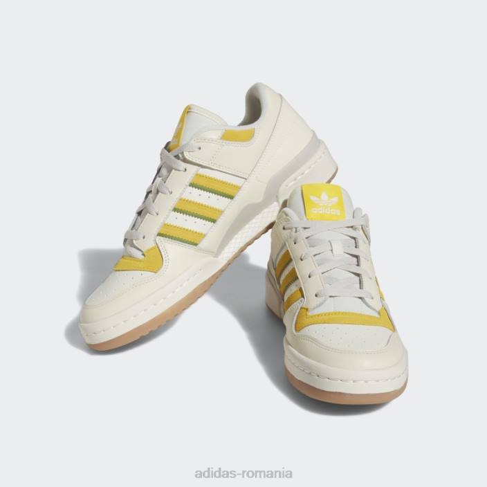 Adidas forum low pantofi clasici aurii bărbați alb/auriu/verde 2JBN110