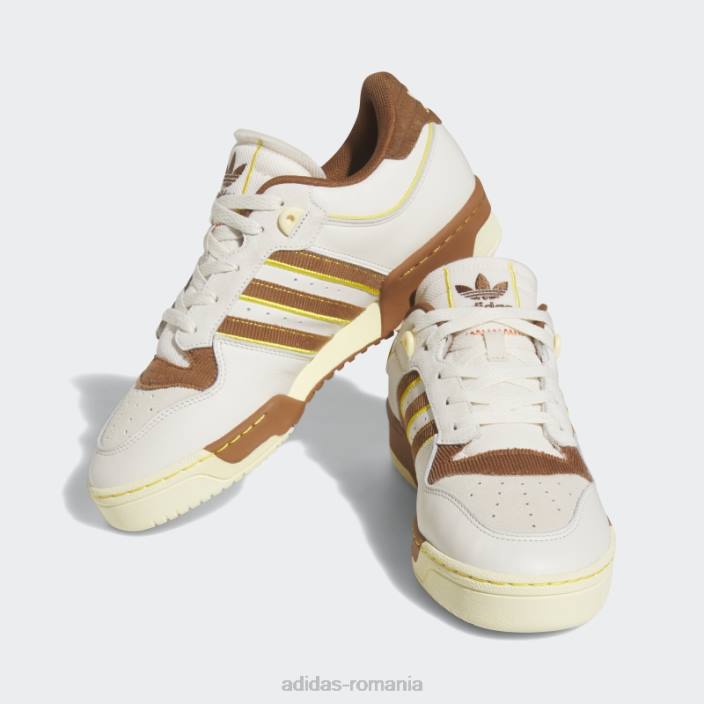 Adidas galben rivalitate low 86 pantofi bărbați alb/maro/galben 2JBN244