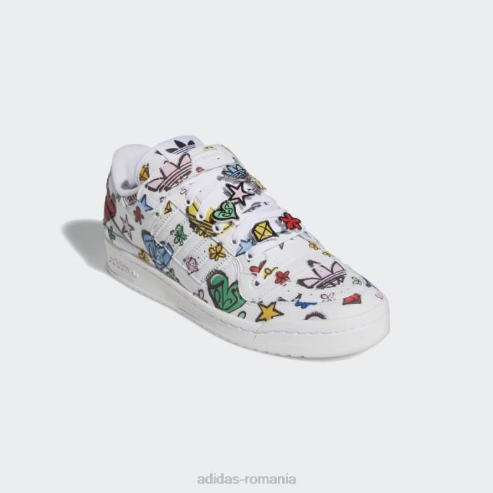 Adidas jeremy scott forum 84 pantofi mono joasa moda neagra bărbați alb negru 2JBN4673