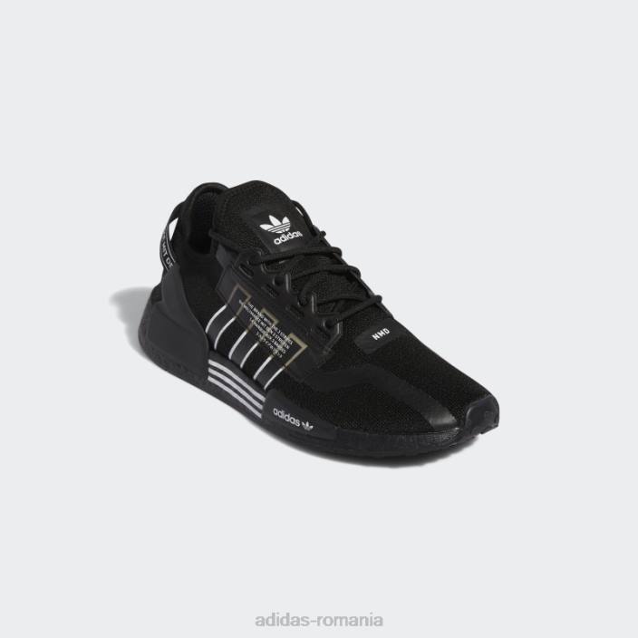 Adidas nmd-r1 pantofi albi v2 bărbați alb negru 2JBN4219