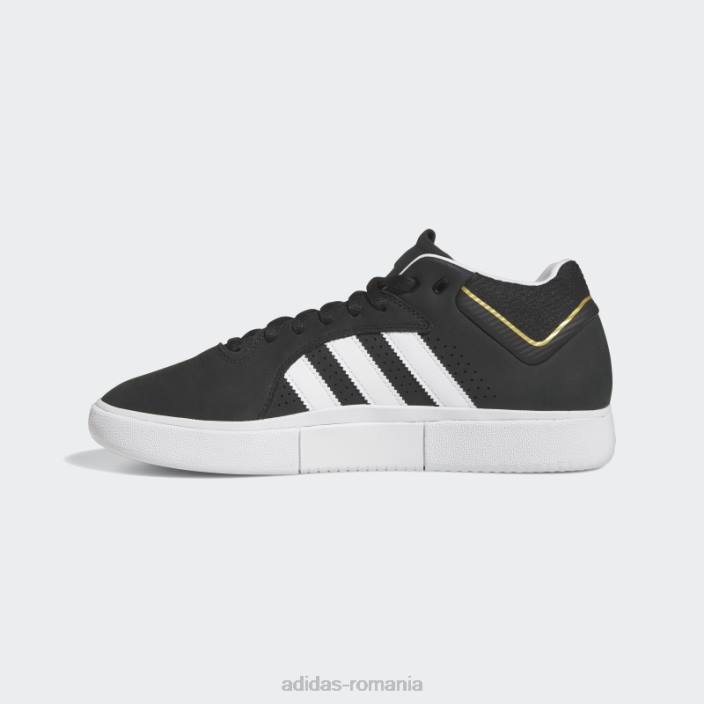Adidas pantofi Tyshawn aurii metalici bărbați negru/alb/auriu metalic 2JBN4626