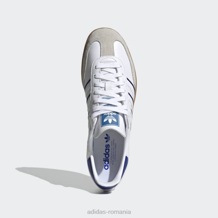 Adidas pantofi albi de samba bărbați alb/albastru/gumă 2JBN4744