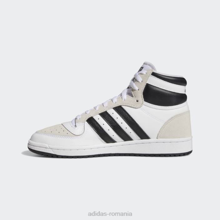 Adidas pantofi albi de top zece rb bărbați alb negru 2JBN5945