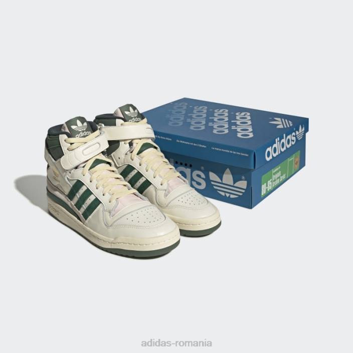 Adidas pantofi albi forum 84 bărbați alb/verde închis 2JBN233