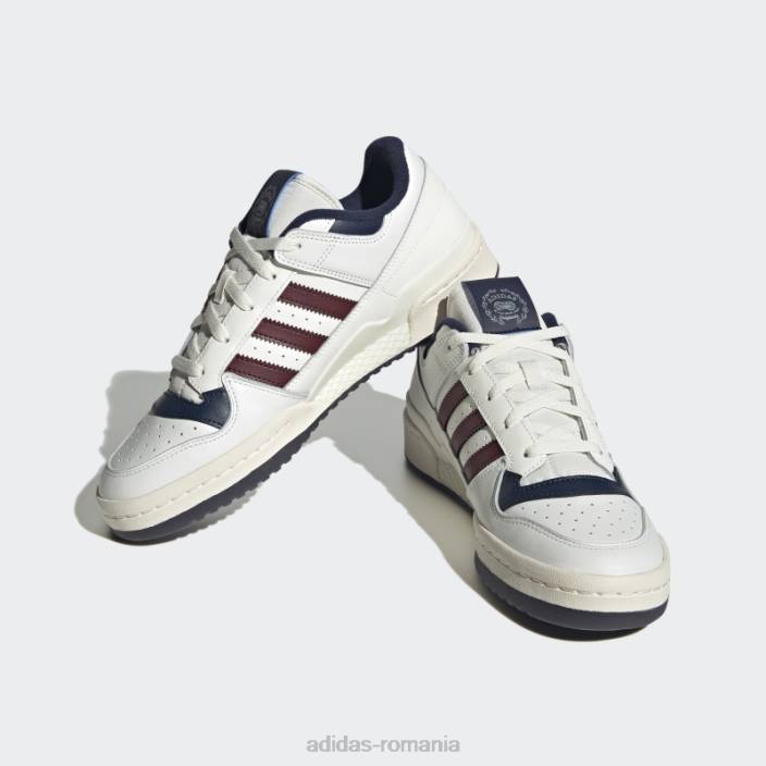 Adidas pantofi albi forum low cl bărbați alb roșu 2JBN4426