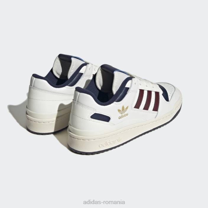 Adidas pantofi albi forum low cl bărbați alb roșu 2JBN4426
