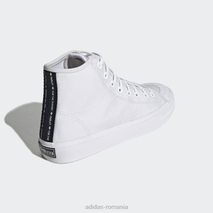 Adidas pantofi albi nizza hi bărbați alb negru 2JBN527
