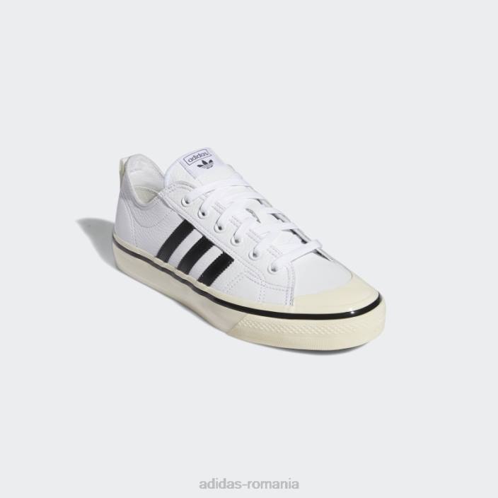 Adidas pantofi albi nizza rf 74 bărbați alb/gumă 2JBN4138