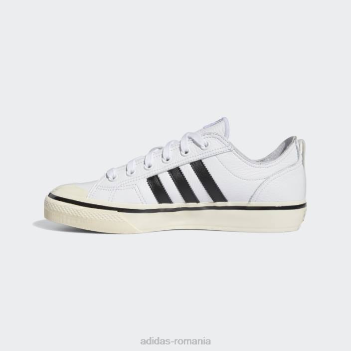 Adidas pantofi albi nizza rf 74 bărbați alb/gumă 2JBN4138