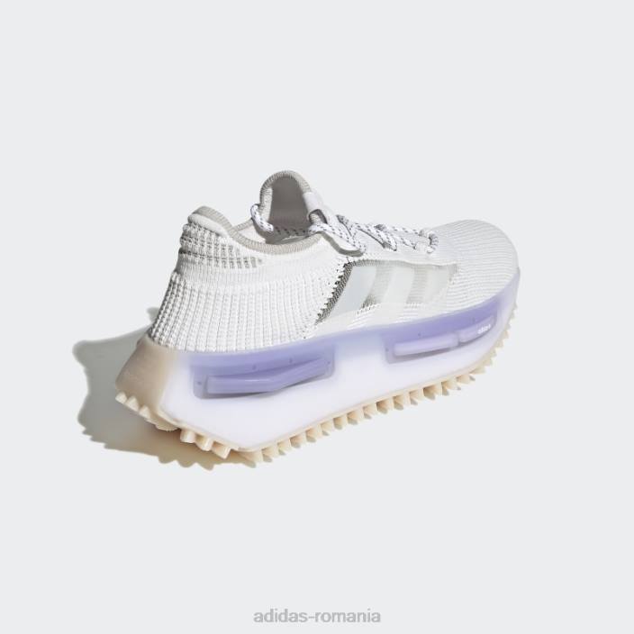 Adidas pantofi albi nmd s1 bărbați alb/violet deschis 2JBN46