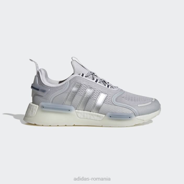 Adidas pantofi albi nmd-v3 eleganti bărbați gri/argintiu/alb 2JBN274