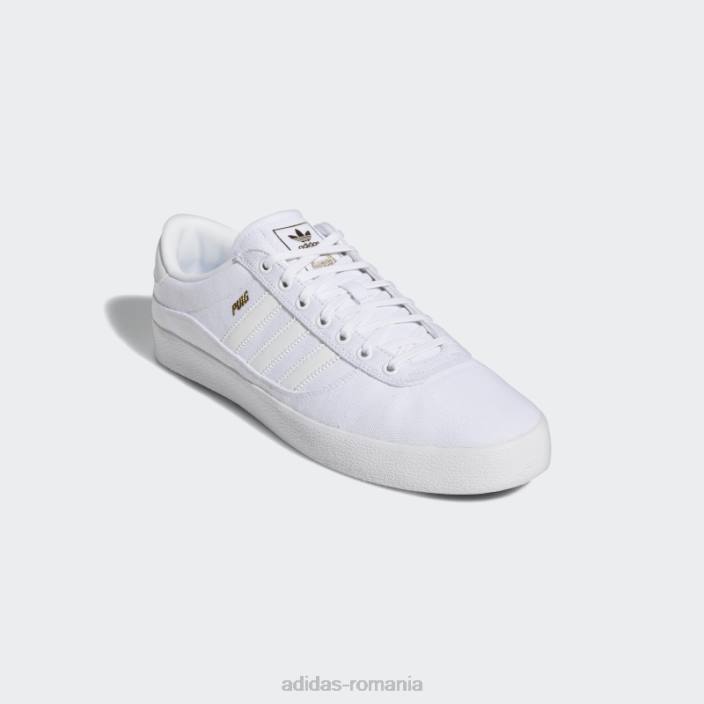 Adidas pantofi albi puig indoor bărbați alb/gumă 2JBN646