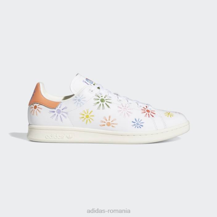 Adidas pantofi albi stan smith pride bărbați alb/roz adevărat 2JBN538