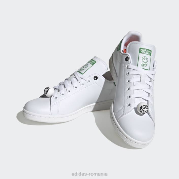 Adidas pantofi albi stan smith x andré saraiva bărbați alb negru 2JBN4283