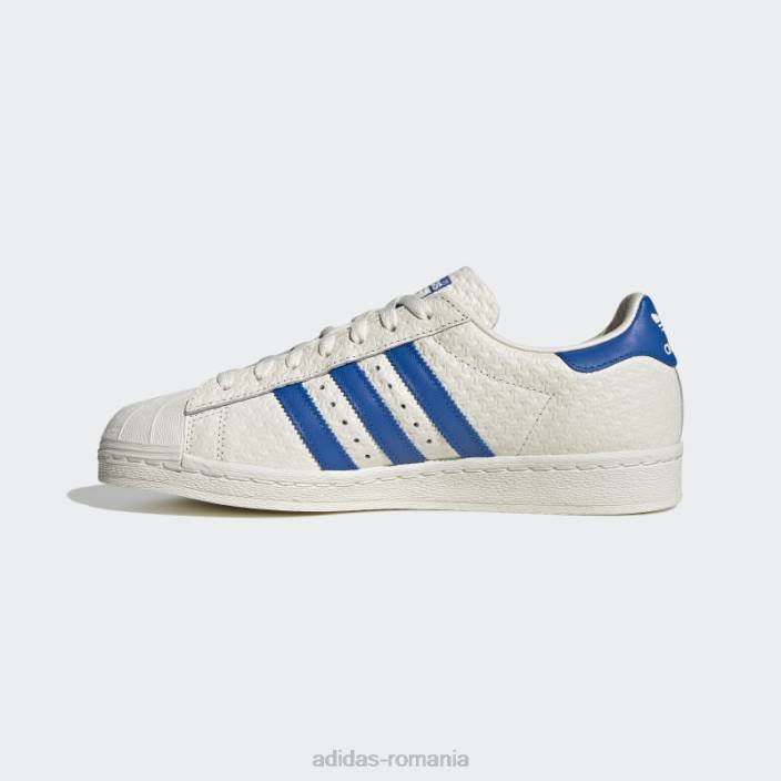 Adidas pantofi albi superstar 82 bărbați pasăre albă/albastru 2JBN4177