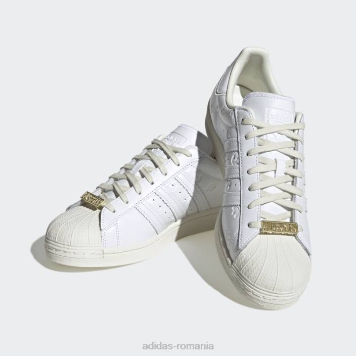 Adidas pantofi albi superstar bărbați alb 2JBN3921