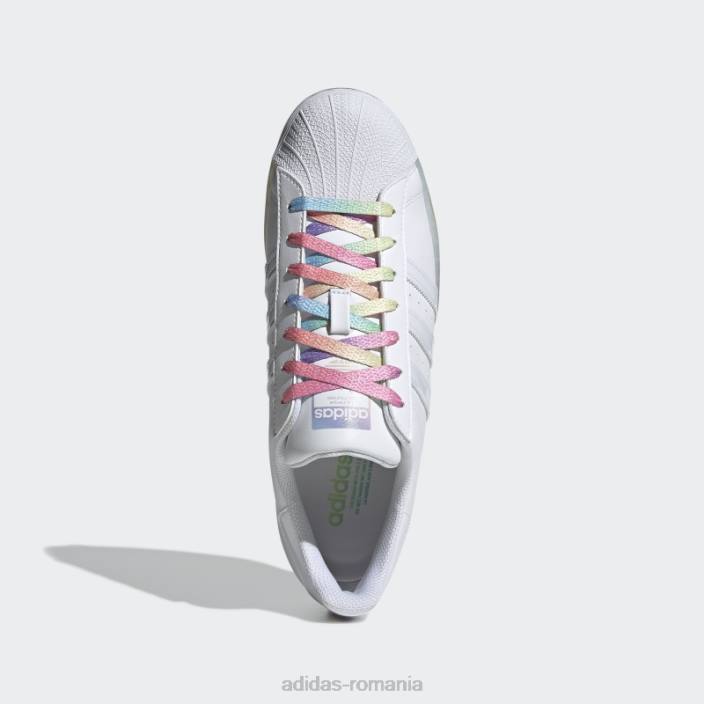Adidas pantofi albi superstar bărbați alb 2JBN694